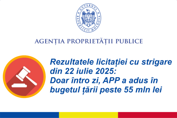 APP | APP anunță rezultatele licitației din 22 iulie 2025