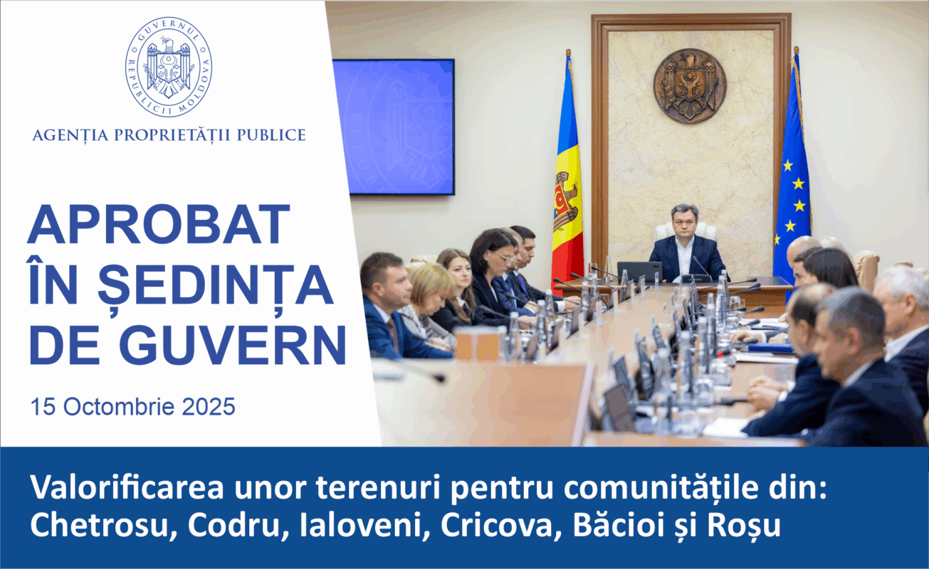 APP propune – Guvernul aprobă valorificarea unor terenuri pentru comunitățile din: Chetrosu, Codru, Ialoveni, Cricova, Băcioi și Roșu