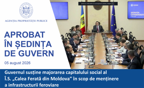 APP | Guvernul susține majorarea capitalului social al Î.S. „Calea Ferată din Moldova” în scop de menținere a infrastructurii feroviare